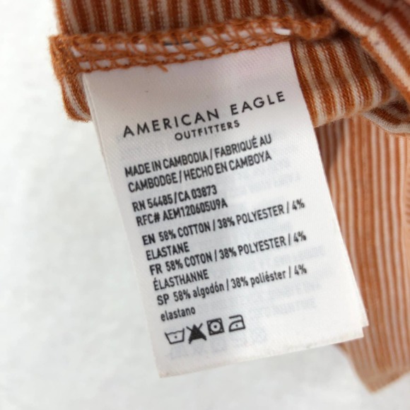 AE | Striped Orange Tank Top - Picture 3 of 7